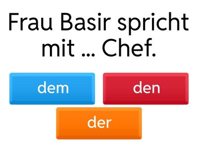 mit + Dativ Artikel / A1