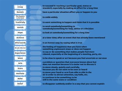 Gold Experience B1+ Unit 3 Vocabulary