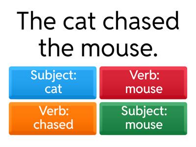 Identifying Subjects and Verbs