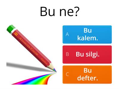 A1 1. ÜNİTE GENEL QUİZ