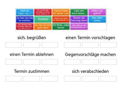 Redemittel- einen Termin vereinbaren / Pläne fürs Wochenende
