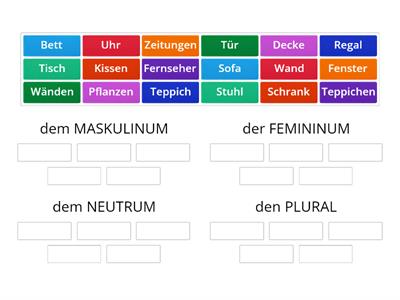 Wo? in, über, unter, zwischen, vor, hinter...