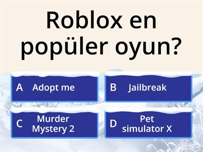 Roblox Sorular #1 5/I Mustafa Eren Tepe 