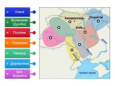 1. Племінні союзи східних слов'ян
