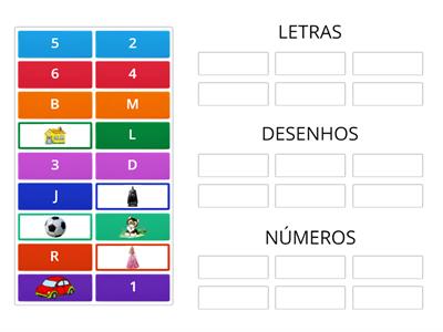 LETRA, DESENHO OU NÚMERO?