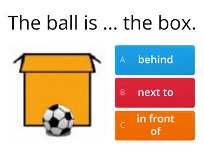 Prepositions of place (in front of, behind, between, next to)