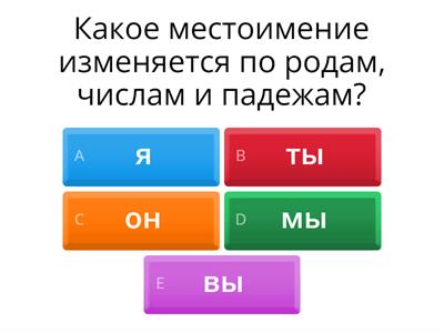 Местоимения