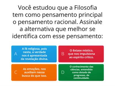 Simulado - Mito e Filosofia