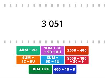 DESCOMPOSICIÓN DE NÚMEROS DE HASTA 4 CIFRAS