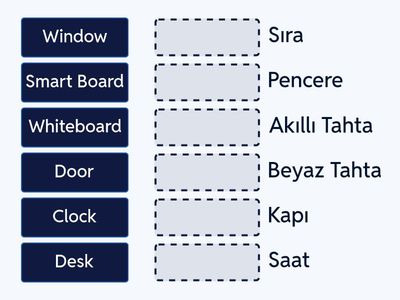 Classroom Furnitures (Eşleştirme)