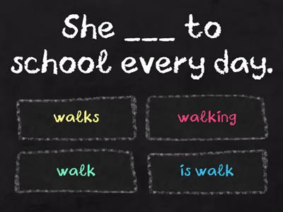 Present Simple vs Present Continuous Quiz