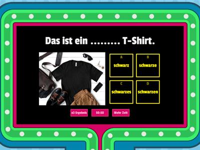 Adjektive (Nominativ = Wer? Was?)