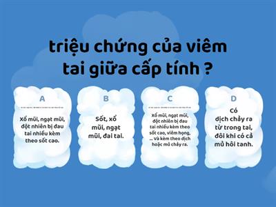 Trò chơi phần tình huống viêm tai giữa