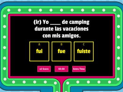 Preterite of ir, ser, dar and ver 