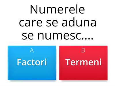 terminologia adunari si scaderi