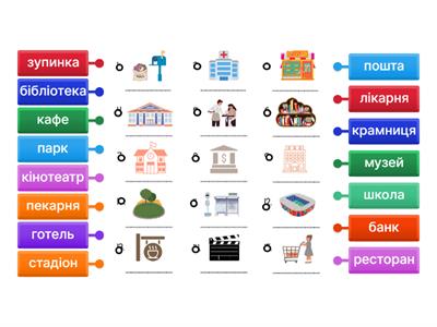 Моє місто. Місця. Українська як іноземна.