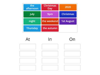 Prepositions of time