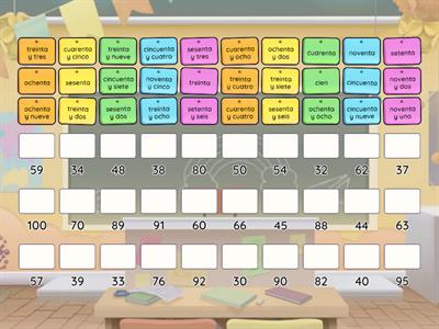 Numbers 30-100 in Spanish