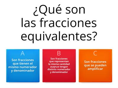 Fracciones equivalentes