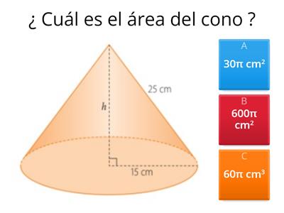 Area y volumen del cono