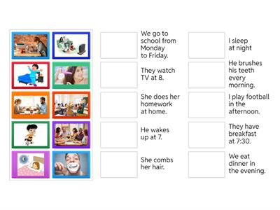 Present  simple - daily routine