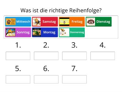 Die Woche  - Wochentage