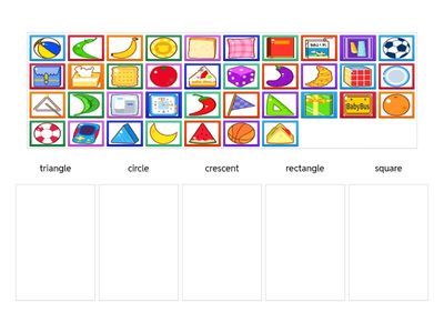 triangle circle crescent rectangle square