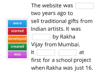 Passive voice (simple past)
