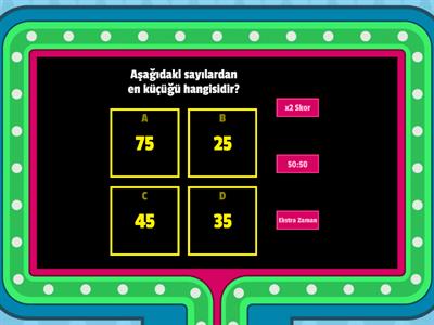 2. Sınıf Matematik Sayıları Sıralama