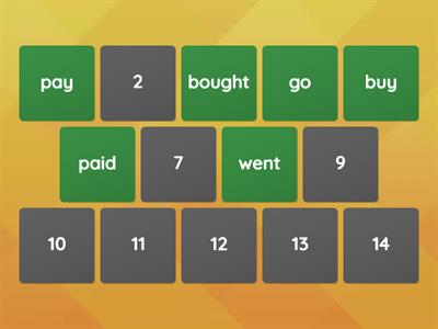 Past Tense- Most Past tense verbs are formed by adding 'ed'. Some are Irregular