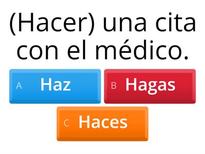 Los mandatos informales (Tú)