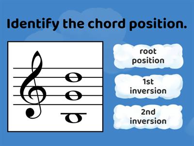 Inversions of chords 2: G major treble clef only