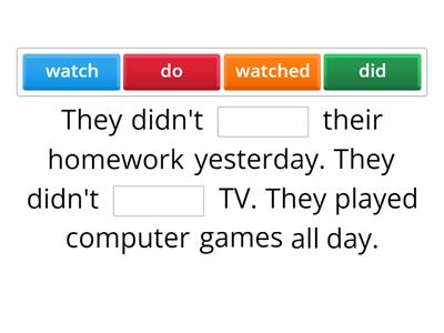 past simple negative