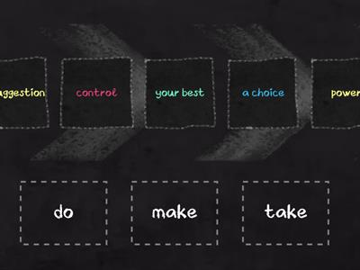 Do, Make, Take Collocations
