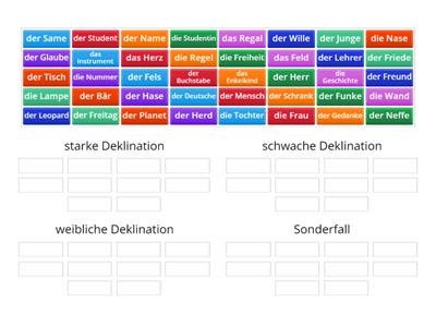 Deklination der Substantive