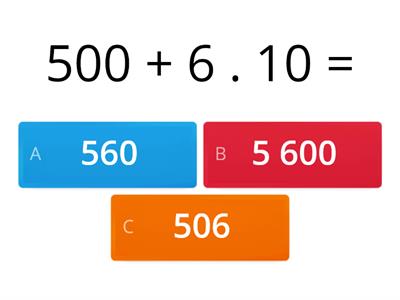 Pozor na přednost matematických operací