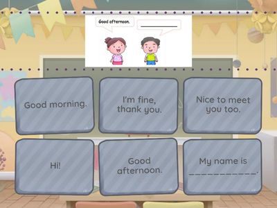 Unit 1 Greetings 1  (Matching)