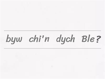 Welsh Questions & Answers Word Order