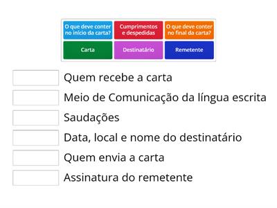 Jogo Gênero Textual Carta