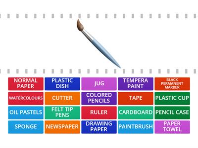 ART SUPPLIES: find the match