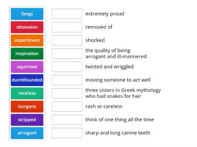 Word Meanings - The Snake - Haired Medusa