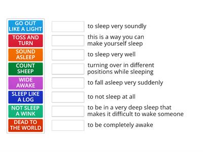 Sleep IDIOMS