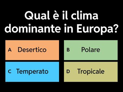 Clima in Europa e Italia