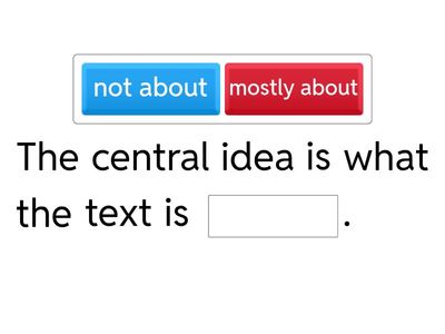 Central Idea