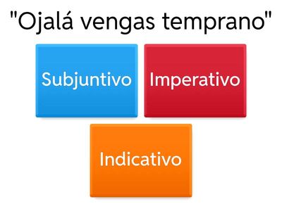 Identifica de que modo es; Imperativo, indicativo o subjuntivo