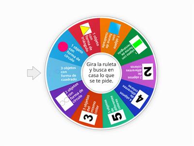 Ruleta de las figuras geométricas- Preescolar