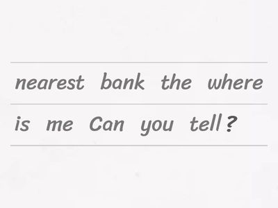 Indirect questions: unjumble