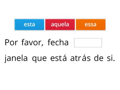 Pronomes pessoais, demonstrativos e possessivos