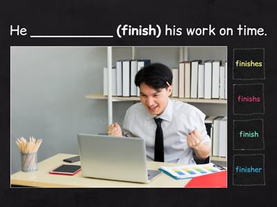 Warm up - verb with -s or -es