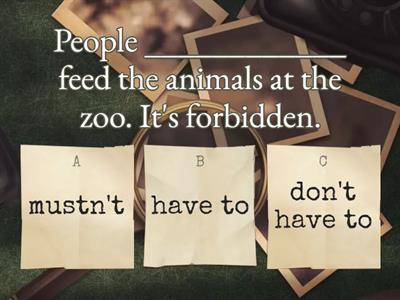 have to/should/must/mustn't